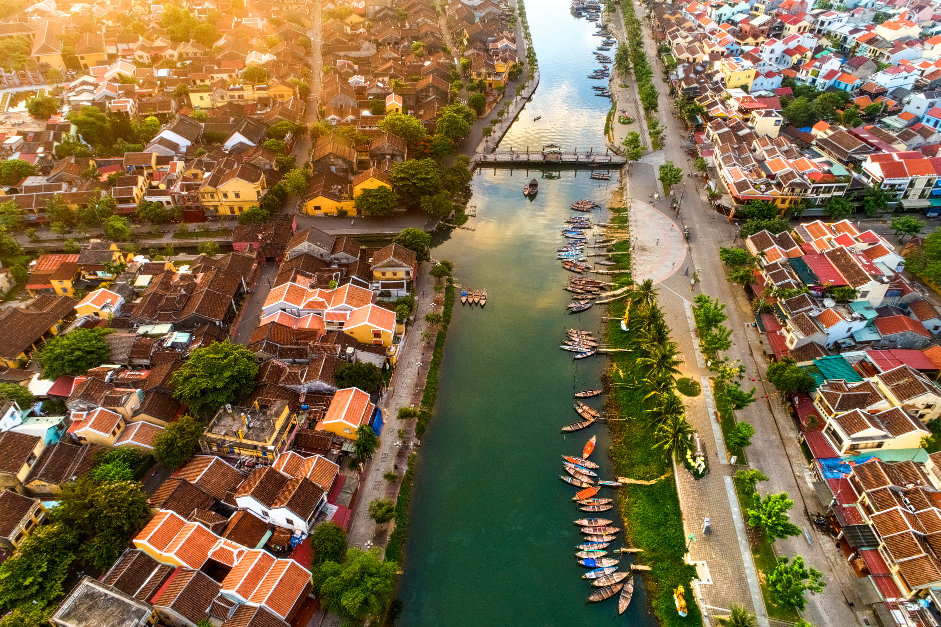 Aerial view of Hoi An town